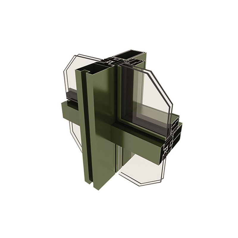 Custom heat insulation aluminum profile for curtain wall powder coating/anodized